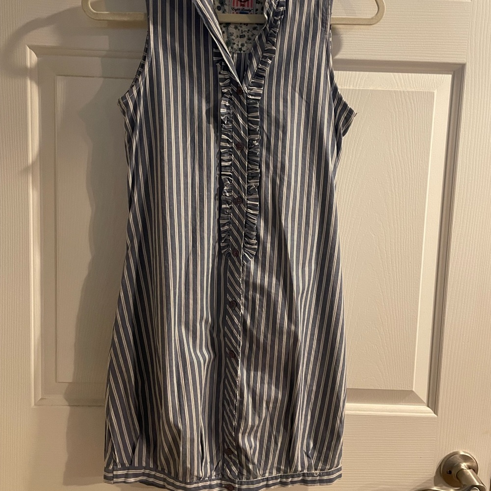 English Laundry Shift Dress in Navy Stripes Size XS